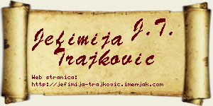 Jefimija Trajković vizit kartica